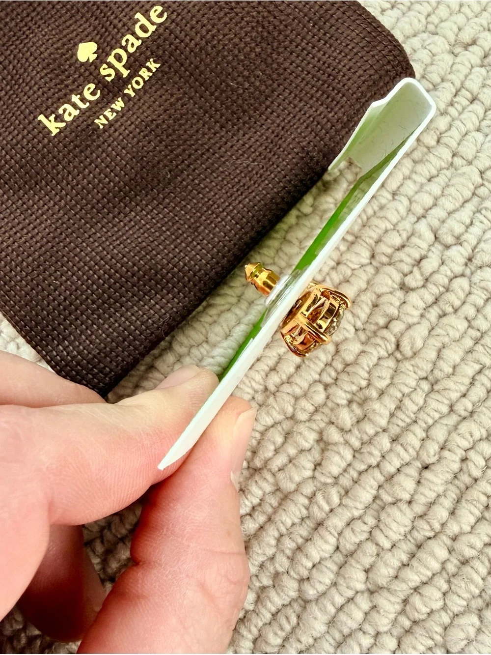 kate spade Gold Glitter Cluster Stud Earrings NWT